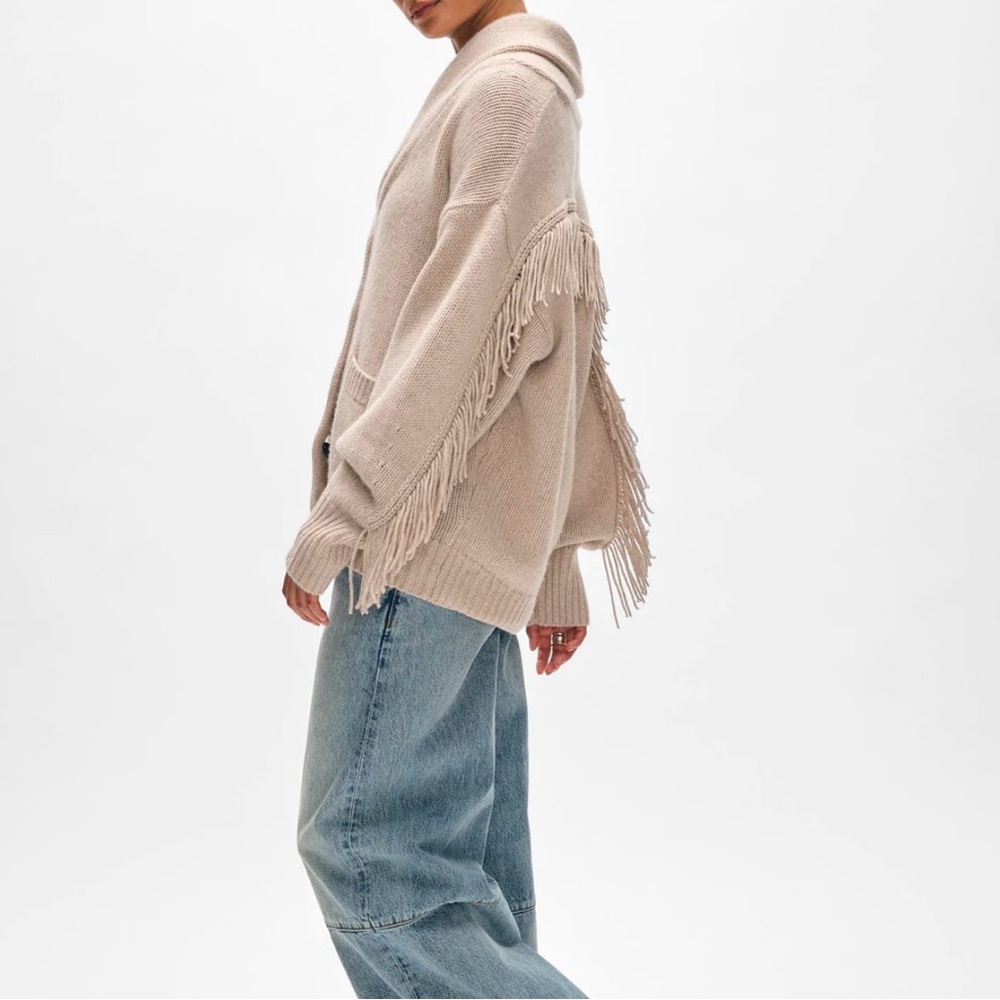 WHITE & WARREN
Fringe Coatigan